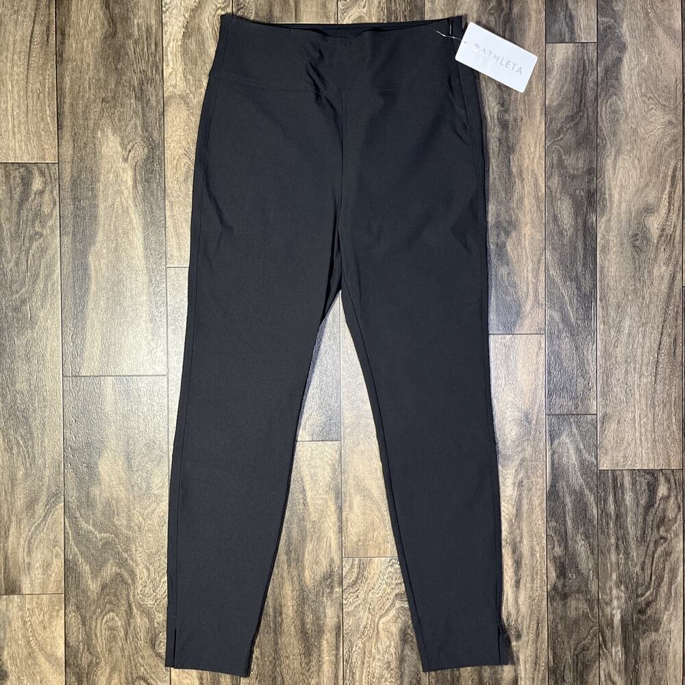 Athleta Wander Slim Ankle Pant Women's 8 Black Trek Tech Travel Commute NWT